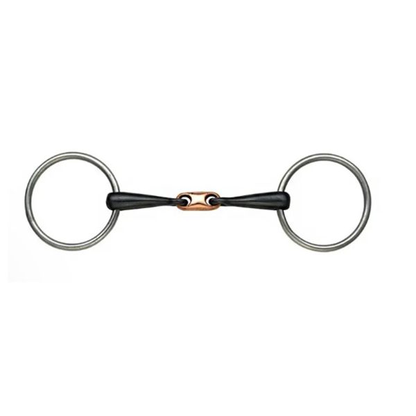 Loose Ring Sweet Iron Snaffle with Copper Elliptical Link