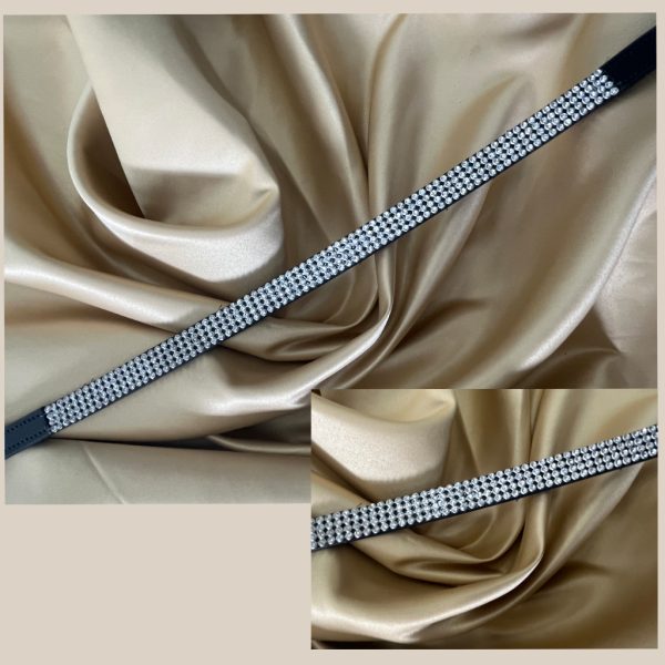 Browband, Diamante 3-row Straight