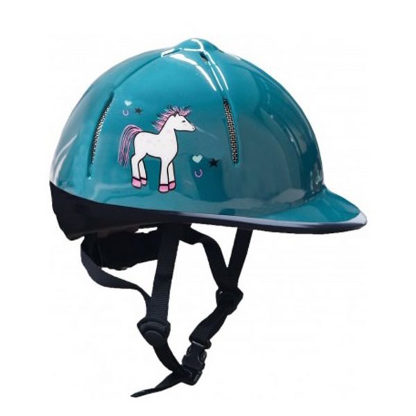 Children's Riding Helmet Red Horse - Image 3