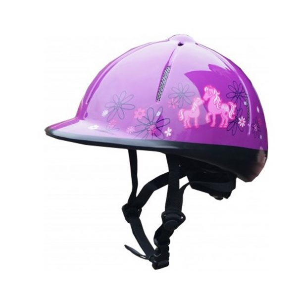 Children's Riding Helmet Red Horse - Image 2
