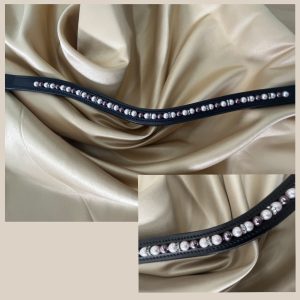 Browband, Diamante and Beads 3, Curved, Lilac and Purple