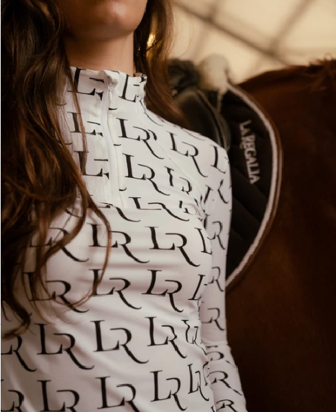 La Regalia Malena Baselayer - Black Monogram